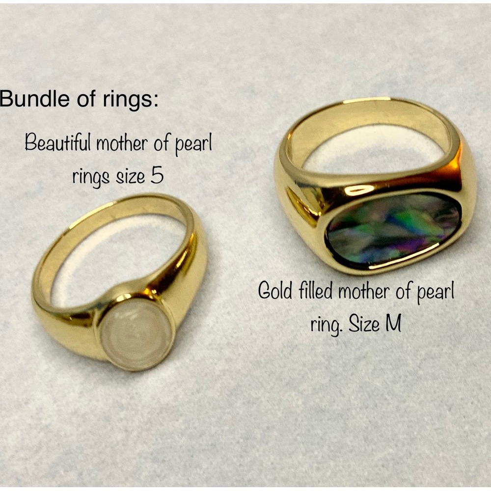 Mother of Pearl Rings.